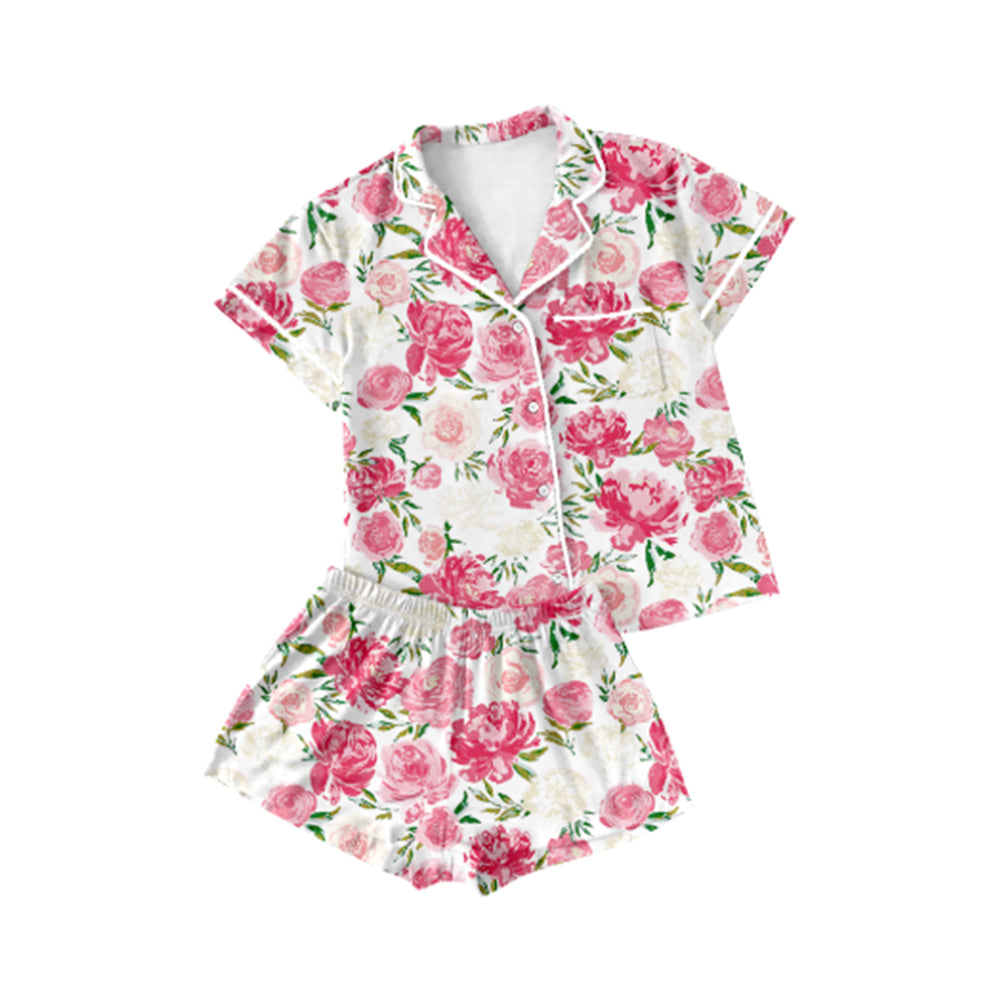 Adult women floral design short sleeve pajama set preorder