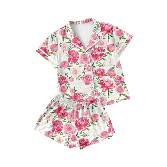 Adult women floral design short sleeve pajama set preorder