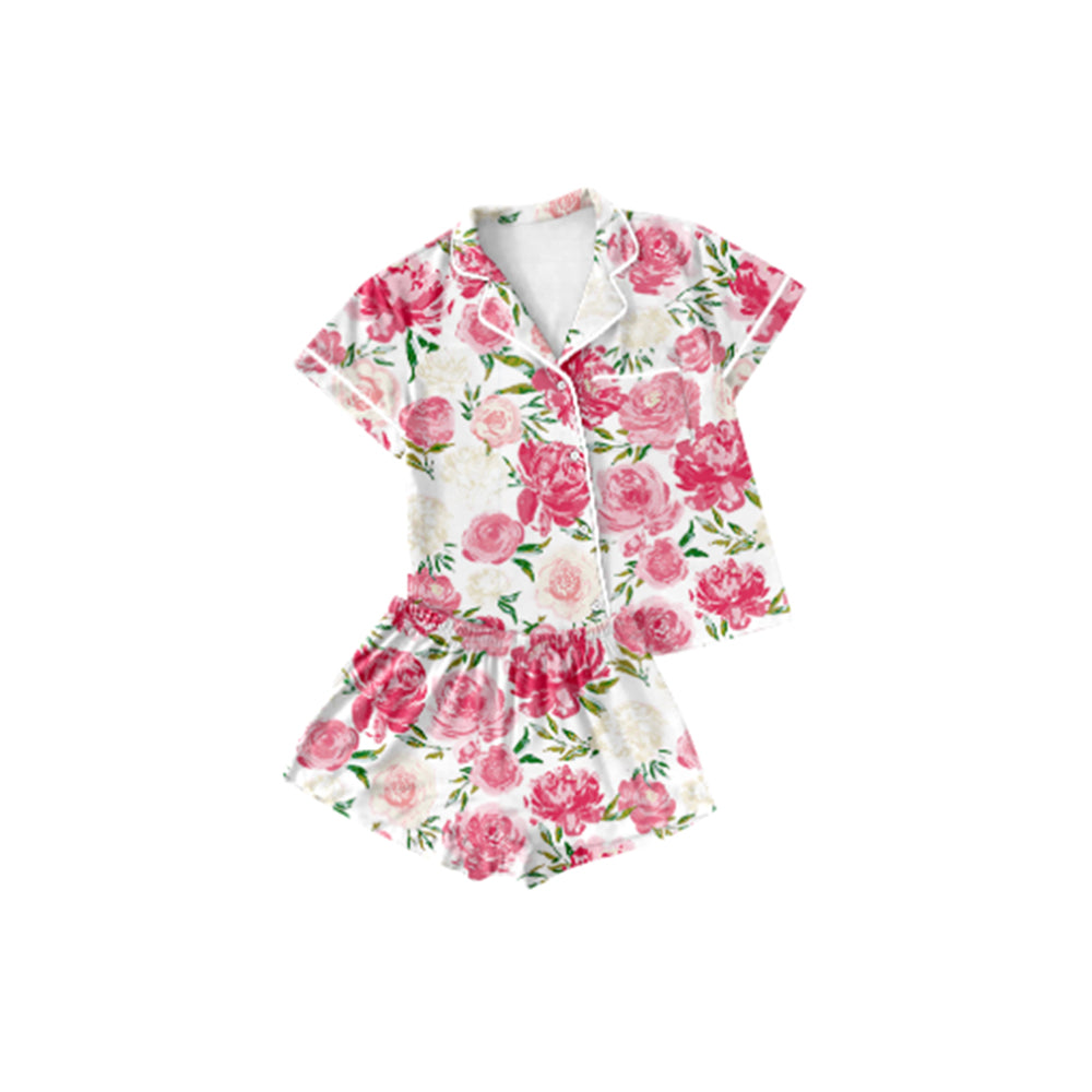 Baby girls  floral design short sleeve pajama set preorder