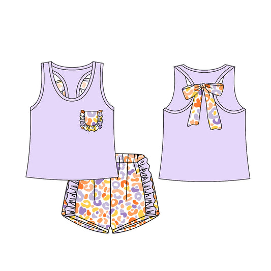 Baby girls lavender top matching shorts summer outfit preorder