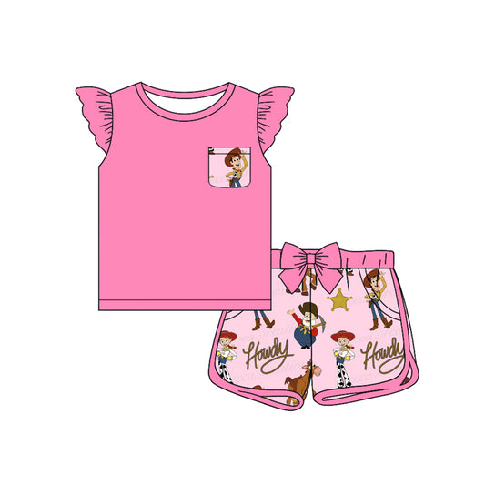 Baby girl cartoon story western summer outfit preorder