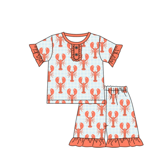 Baby girl crawfish matching outfit preorder