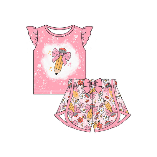 Baby girl back to school pencil outfit preorder