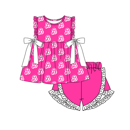 Baby girl pink doll design summer outfit preorder