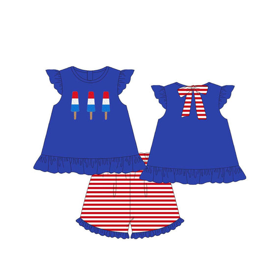 Baby girl July 4th popsicle outfit preorder