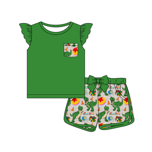 Baby girl dinosaur design summer outfit preorder