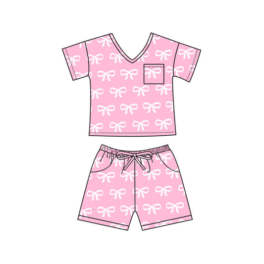 Adult women pink bow summer outfit preorder