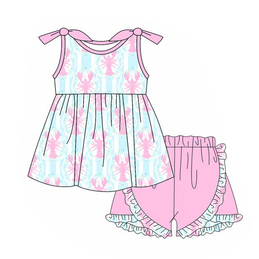 Baby girl crawfish summer outfit preorder