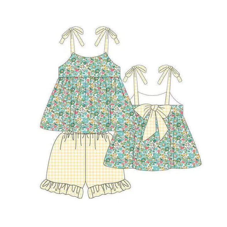 Toddle girl blue floral summer clothes preorder