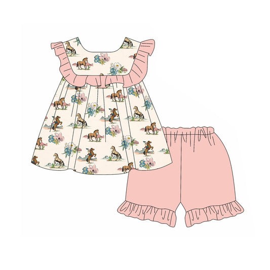Cowgirls western horse floral summer outfit preorder