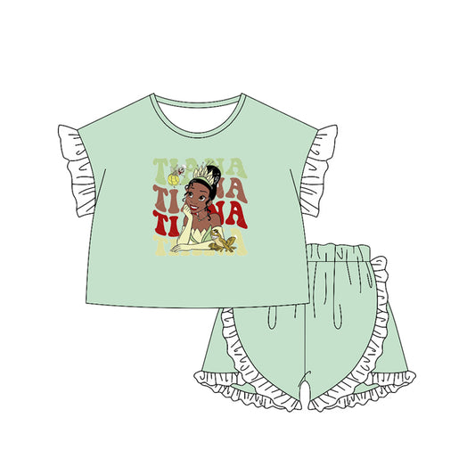 Girls princess cartoon design summer outfit preorder