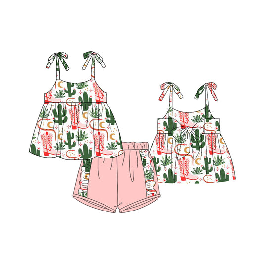 Baby girl boots cactus design summer outfit preorder