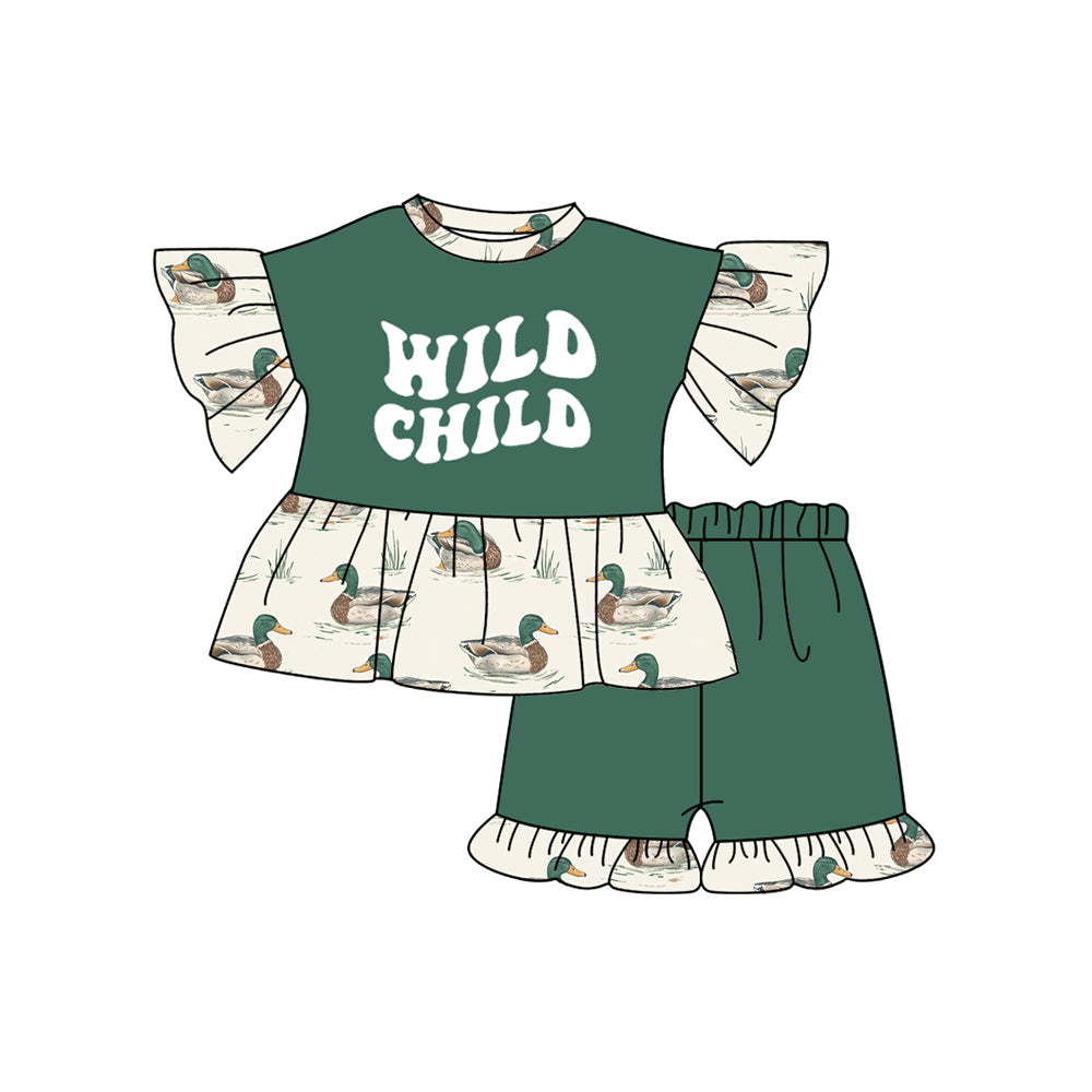 Wild child mallard duck girl summer outfit preorder
