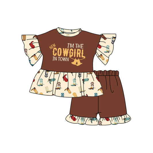 Cowgirl in town baby girl summer outfit preorder