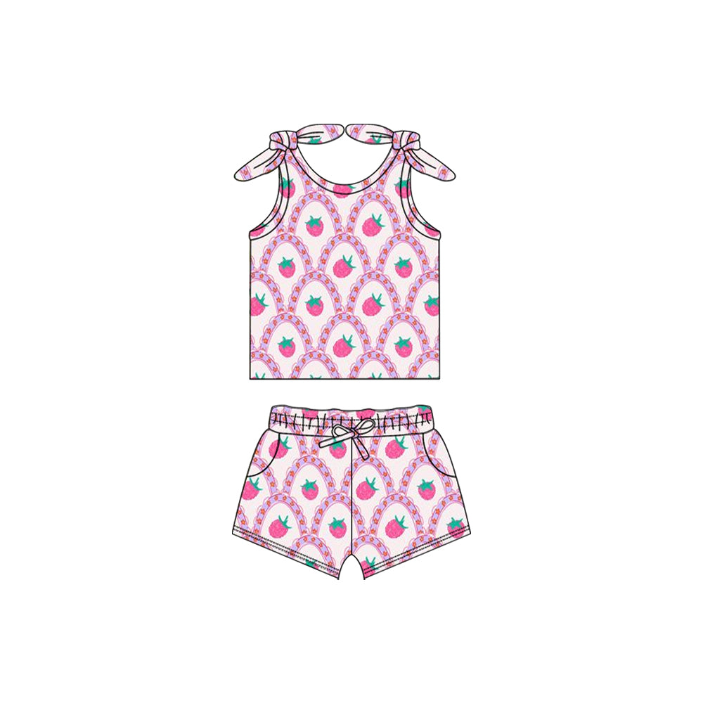Baby girl summer strawberry outfit preorder