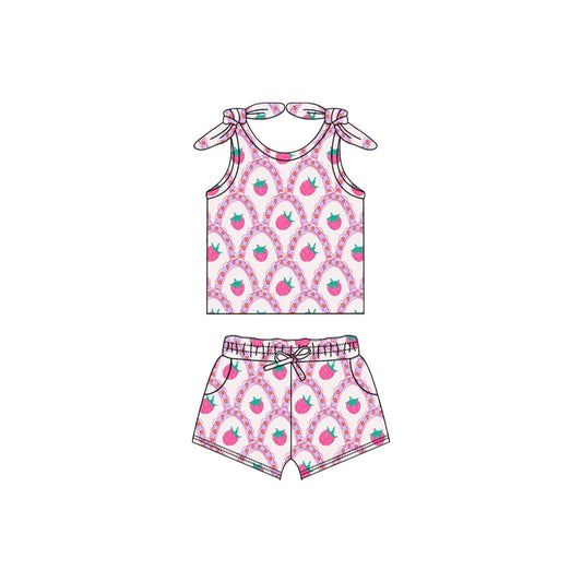 Baby girl summer strawberry outfit preorder