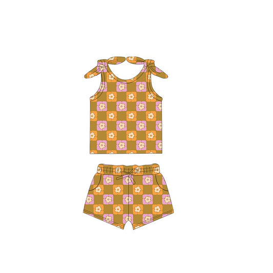 Baby girl summer flowers outfit preorder