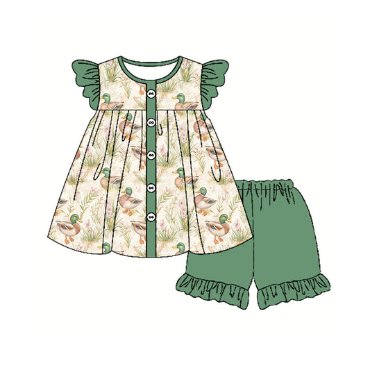 Toddle baby girl mallard duck summer outfit preorder