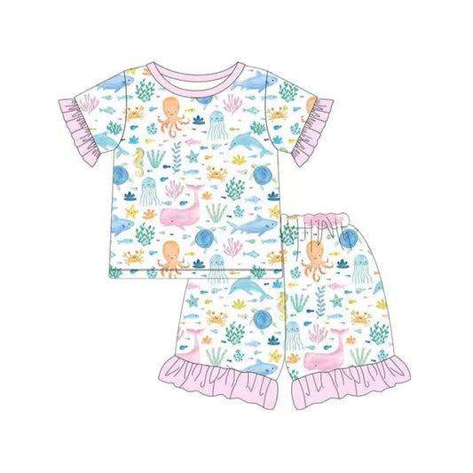 Baby girl sea animal summer clothes preorder
