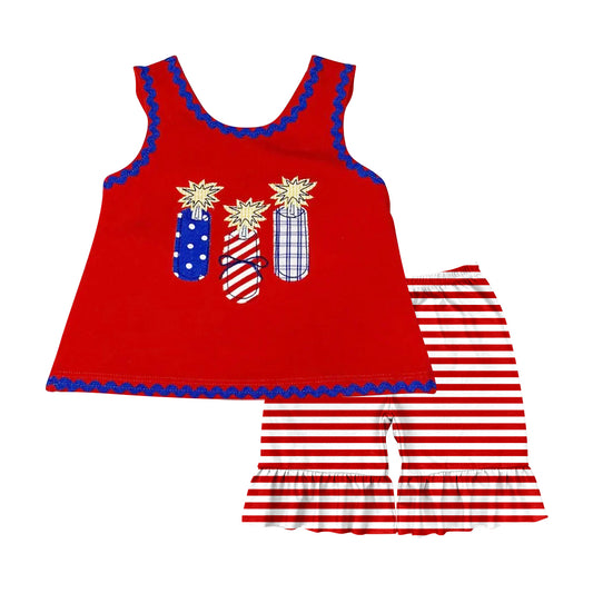 Baby girls July 4th firework clothes preorder