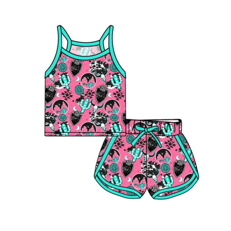 Baby girls western cactus summer clothes preorder