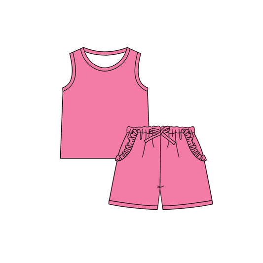 Baby girls pink color summer cotton clothes preorder
