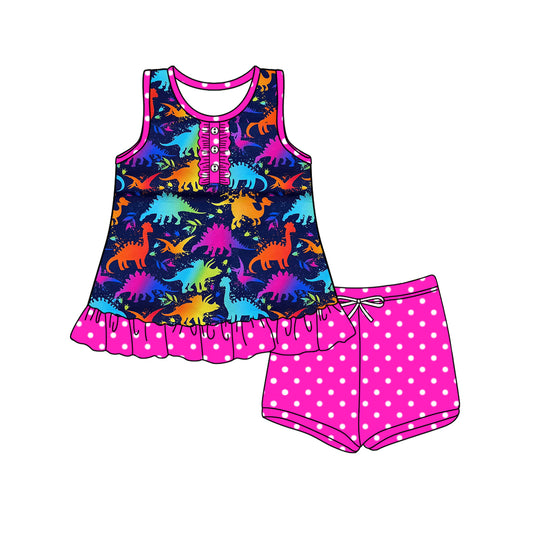 Dinosaur design baby girls summer clothes preorder