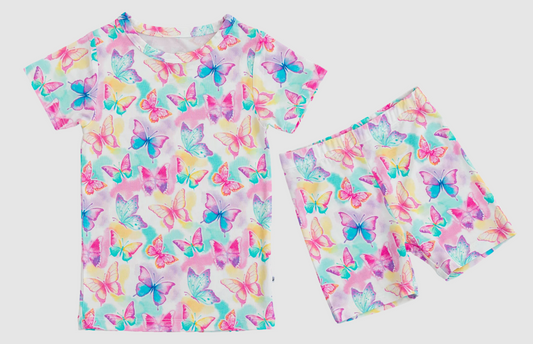 Girls butterfly print summer fashion outfit preorder