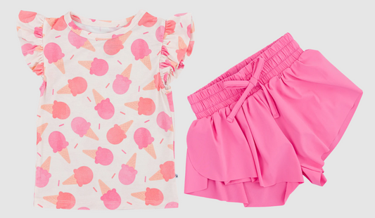 Fashion girls yoga shorts summer outfit preorder