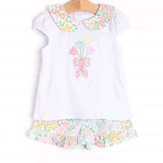 Baby girl floral design summer outfit preorder