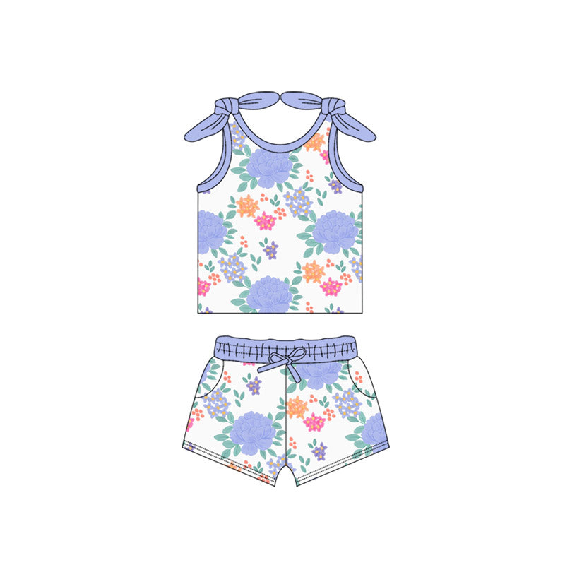 Toddle girls blue floral summer clothes preorder