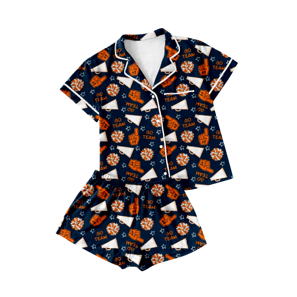 Go team cheer set girls summer pajama set preorder