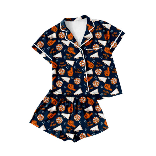 Go team cheer set girls summer pajama set preorder