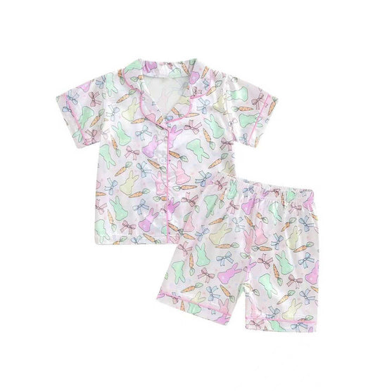 Easter bunny carrot baby girls pajama set preorder