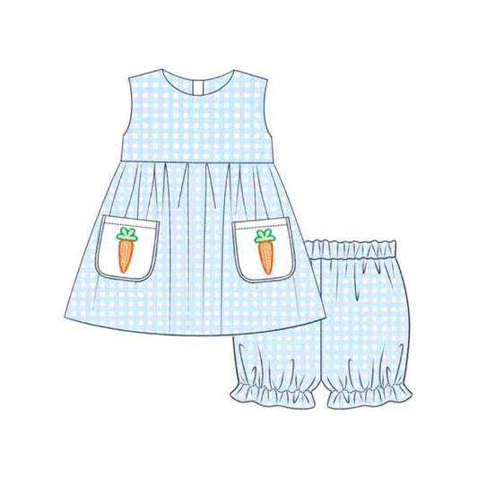 Easter carrot shirt matching shorts girls holiday outfit preorder