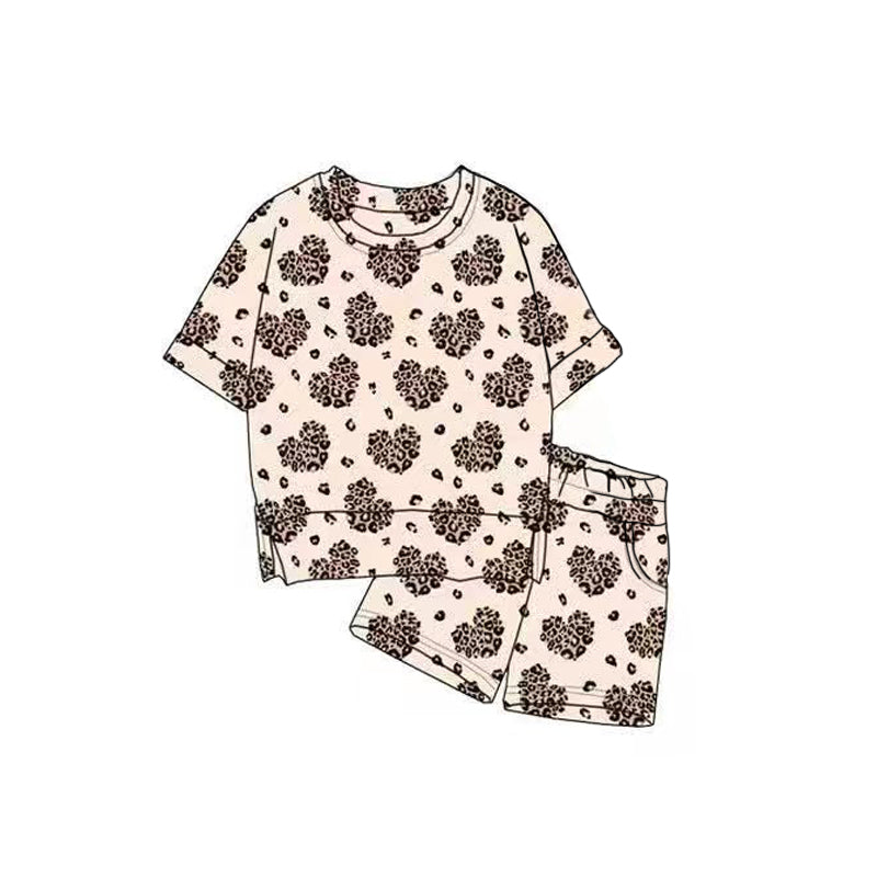 Valentines heart top matching shorts baby girl outfit preorder