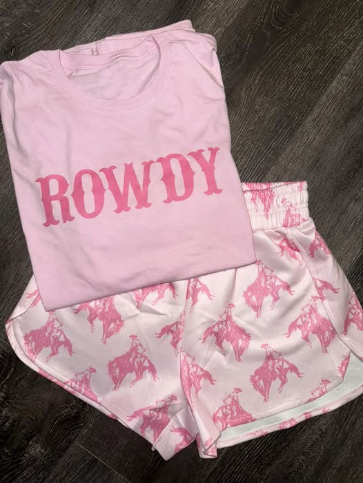 Western howdy top matching shorts girls summer outfit preorder