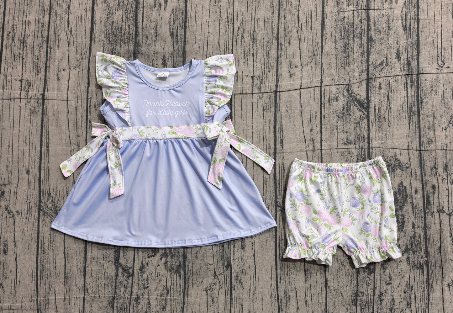 Thank heaven for girls top matching shorts girls summer outfit preorder