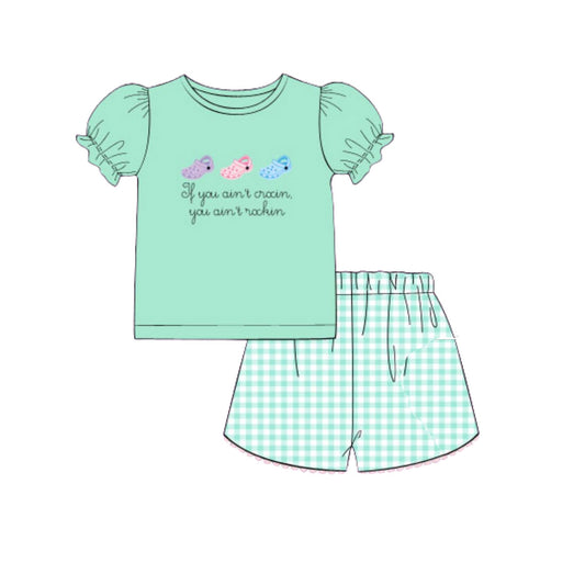 Girls shoes top matching shorts girls summer outfit preorder