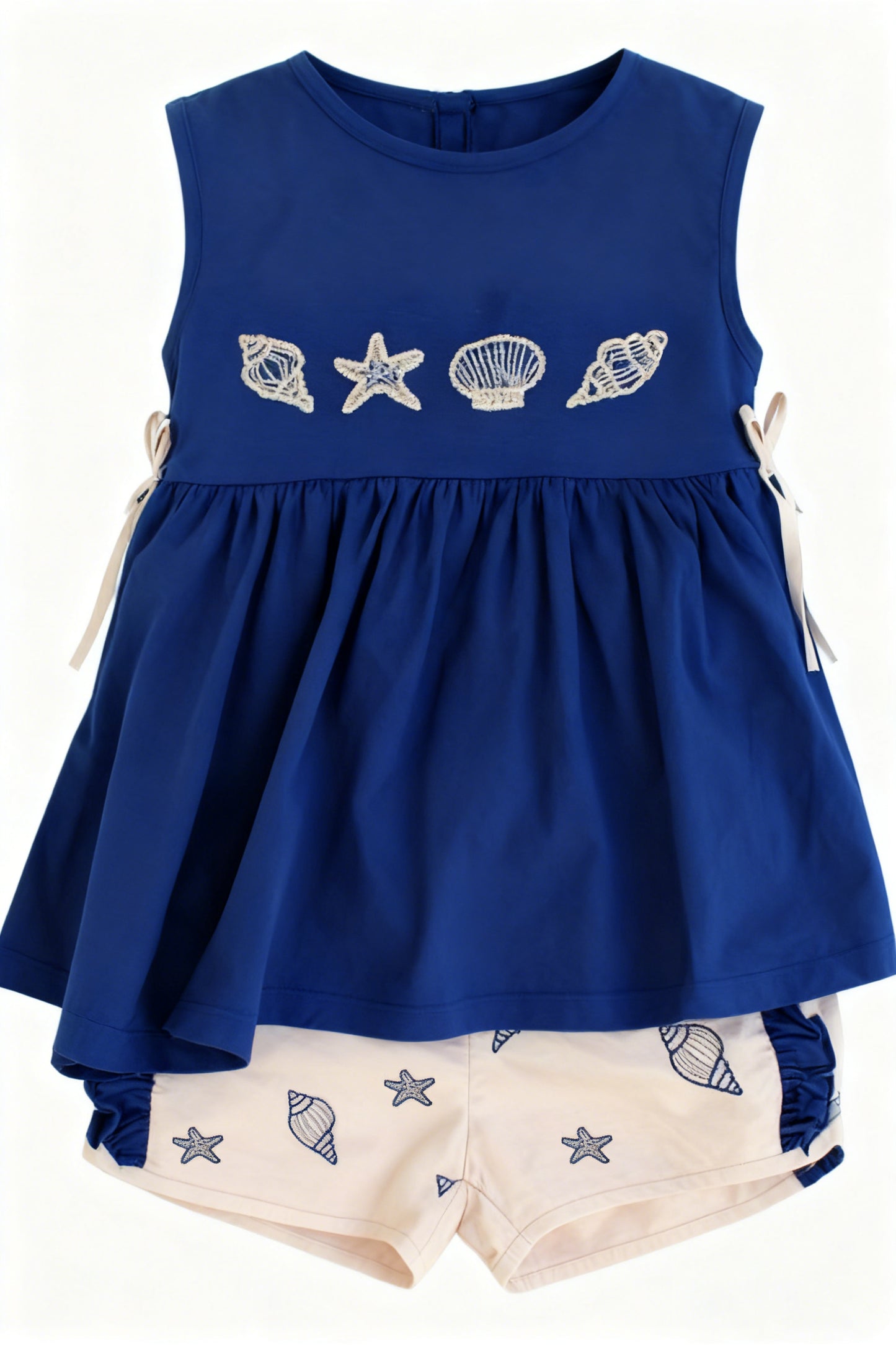 Sea star design top matching shorts boy summer outfit preorder
