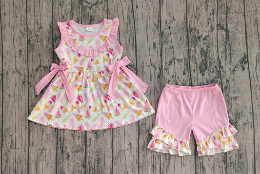 Popsicle top matching shorts girl summer outfit preorder