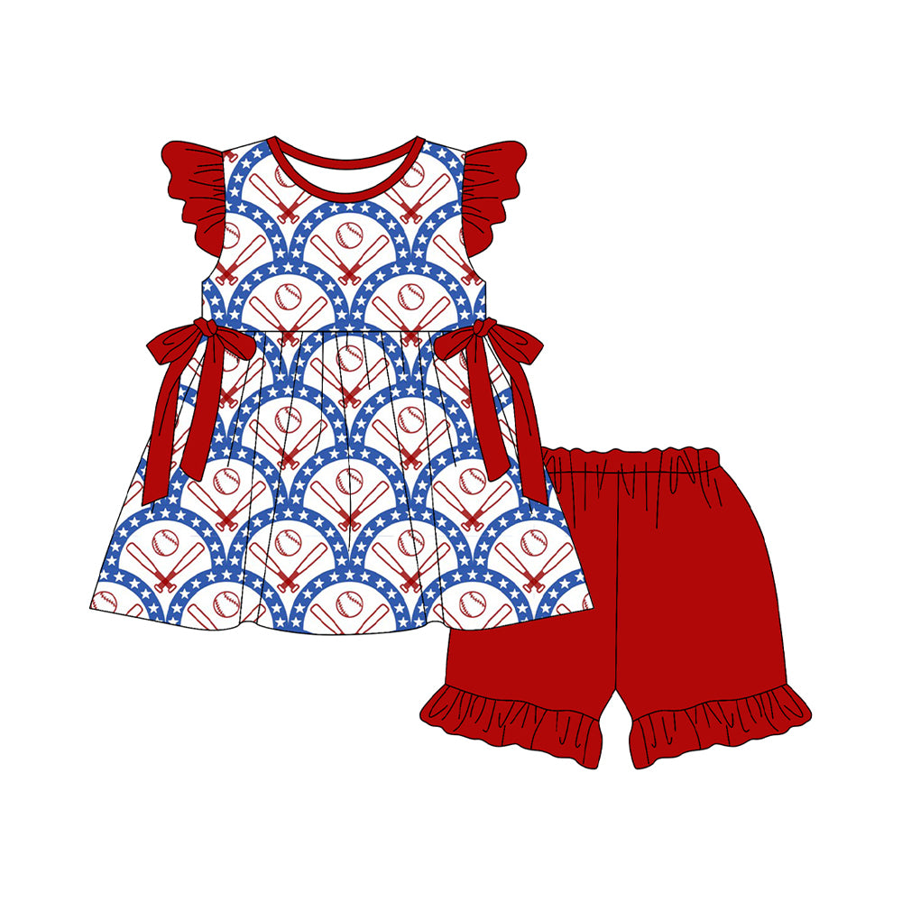 Baseball top matching short girl summer outfit preorder