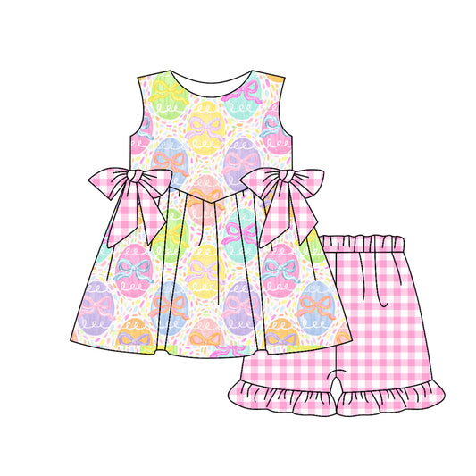 Easter egg top matching shorts girls outfit preorder