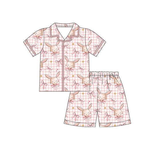 Easter bunny top matching shorts girls pajama set outfit preorder