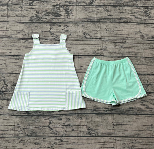 Stripes top matching shorts girls summer outfit preorder