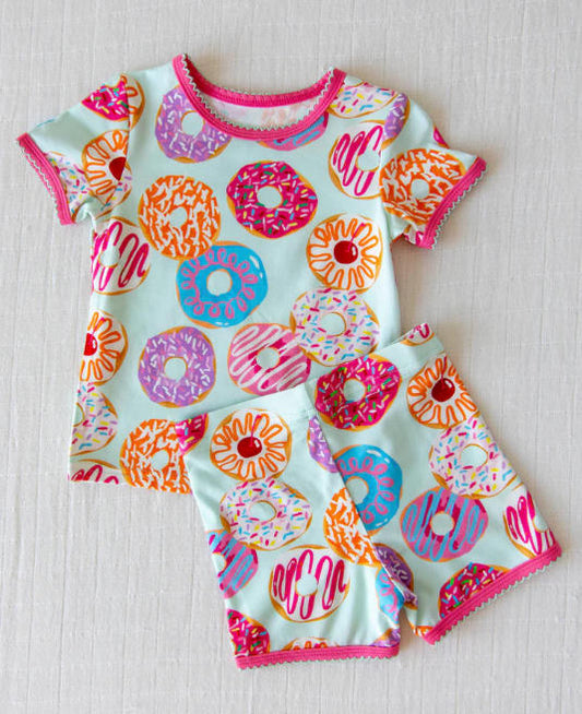 Donuts top matching shorts girls summer outfit preorder