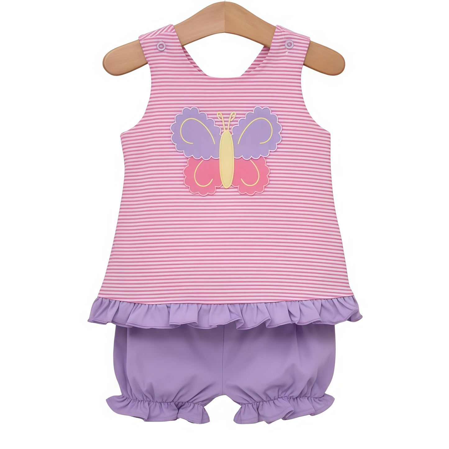 Butterfly top matching shorts girls summer outfit preorder
