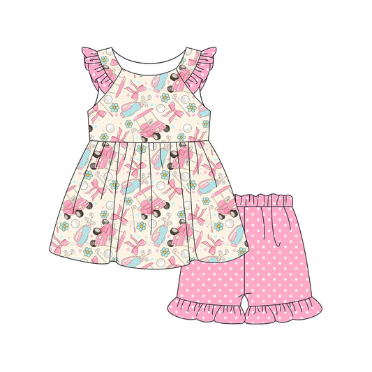 Golf top matching shorts girl summer outfit preorder
