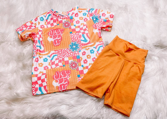 Toddle baby girl just do it summer outfit preorder