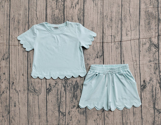 Blue color toddle baby girls summer outfit preorder
